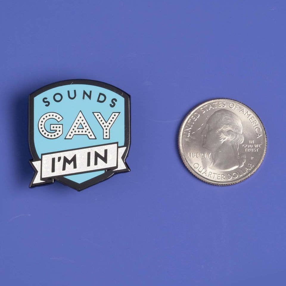 Enamel Pride Pin - Sounds Gay, I'm In