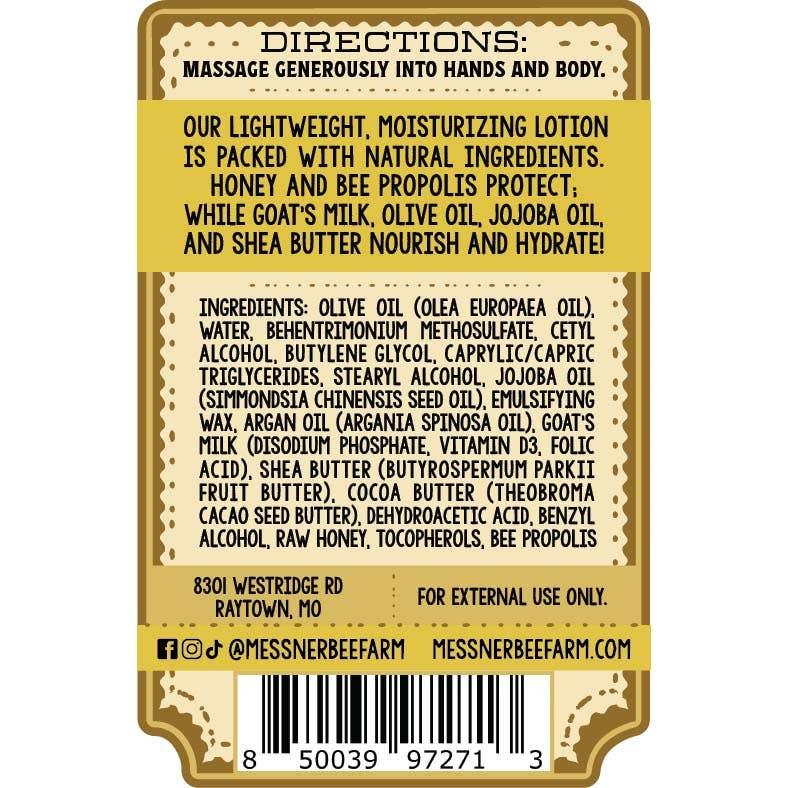 Honey Lotion - Plain and Simple