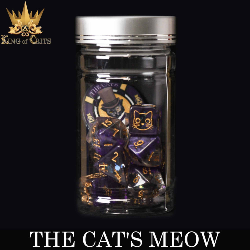 King of Crits Dice Set - The Cat's Meow (11-Piece)