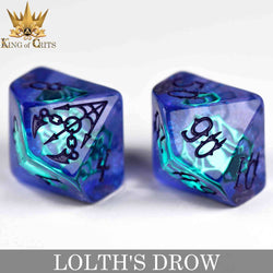 King of Crits Dice Set - Lolth's Drow (11-Piece)