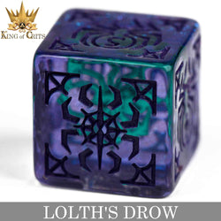 King of Crits Dice Set - Lolth's Drow (11-Piece)