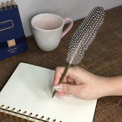 Quill Ballpoint Pen & Stand Set - Time Concept Blue