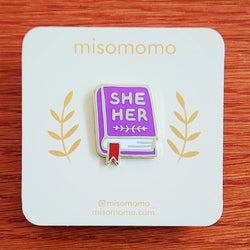 Enamel Pin - Pronoun Book  (She/Her)