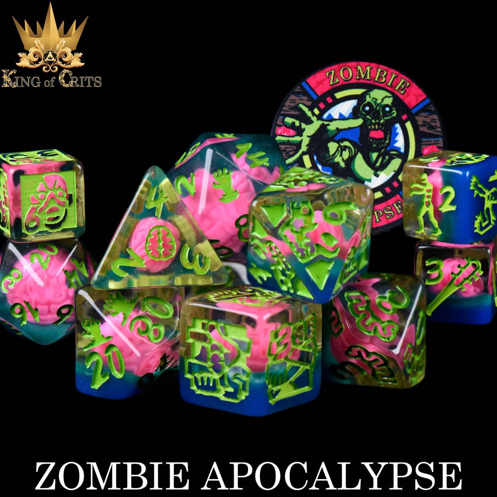 King of Crits Dice Set - Zombie Apocalypse (11-Piece)