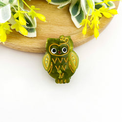 Hair Clip - Gray Owl