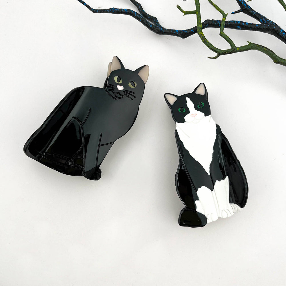 Hair Clip - Creative Black/White Cat