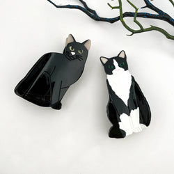Hair Clip - Creative Black/White Cat