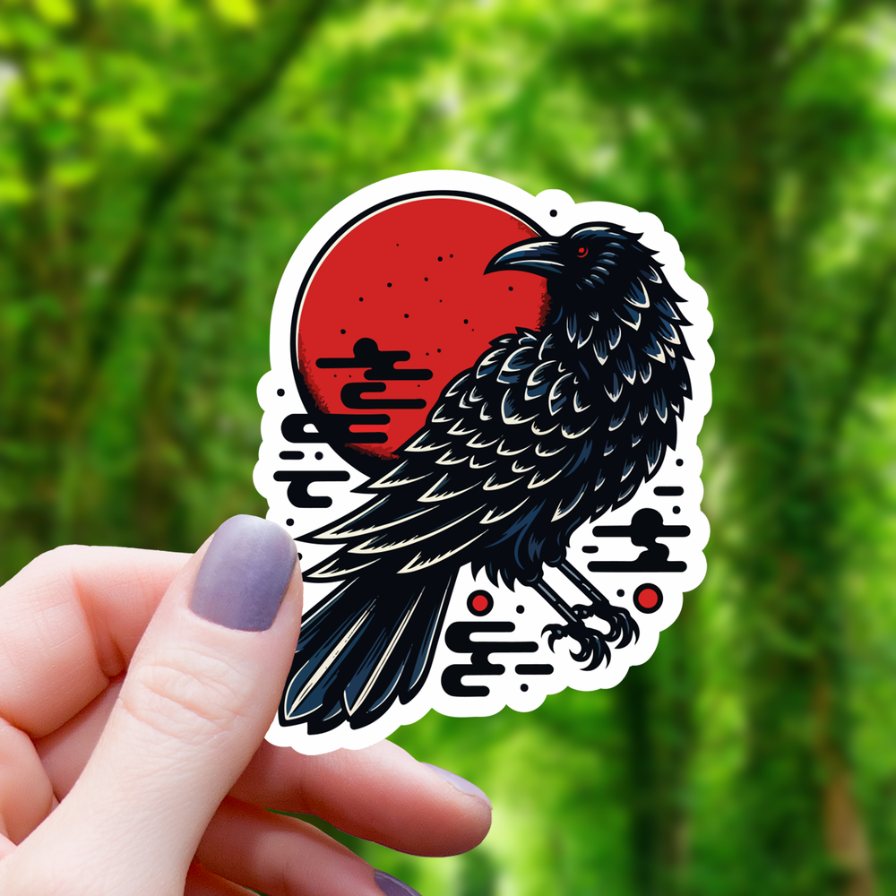 Vinyl Sticker - Rising Sun Raven