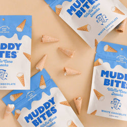 Muddy Bites - White Chocolate Waffle Cone Snacks