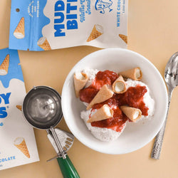Muddy Bites - White Chocolate Waffle Cone Snacks