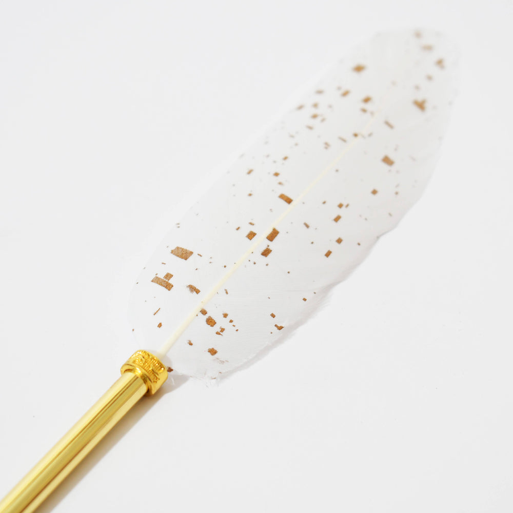 Quill Ballpoint Pen & Stand Set - Lavender Gold