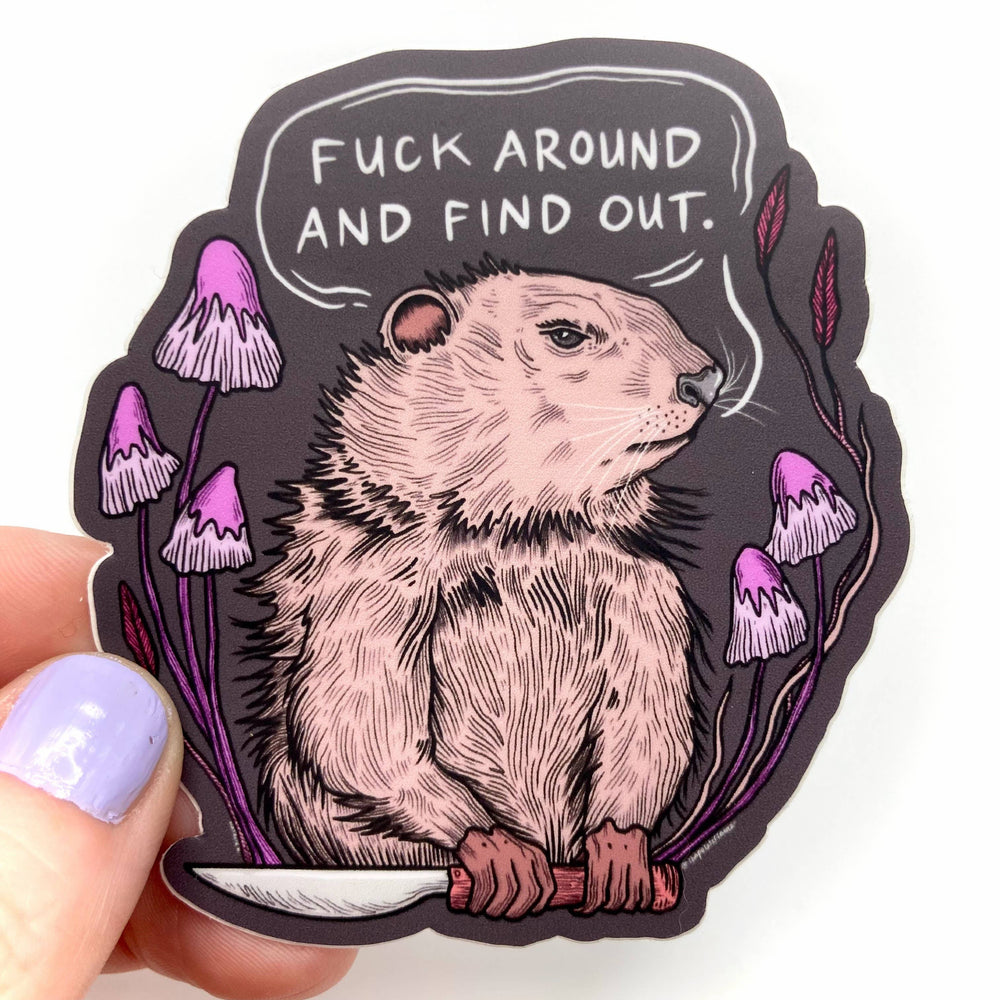 Vinyl Sticker - Find Out Groundhog