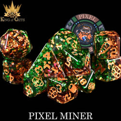King of Crits Dice Set - Pixel Miner (11-Piece)