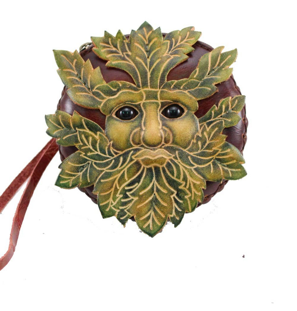 Leather Wristlet - Green Man