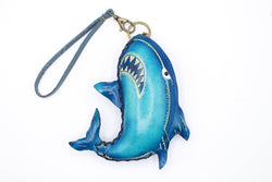 Leather Wristlet - Shark