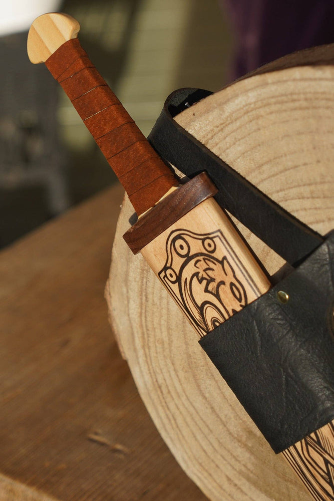 Mini Wooden Viking Sword - Light Stain