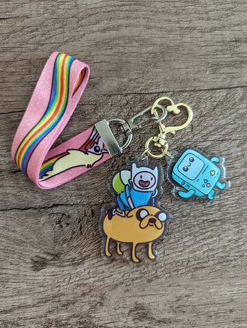 Adventure Time - Wristlet Lanyard Keychain Charms