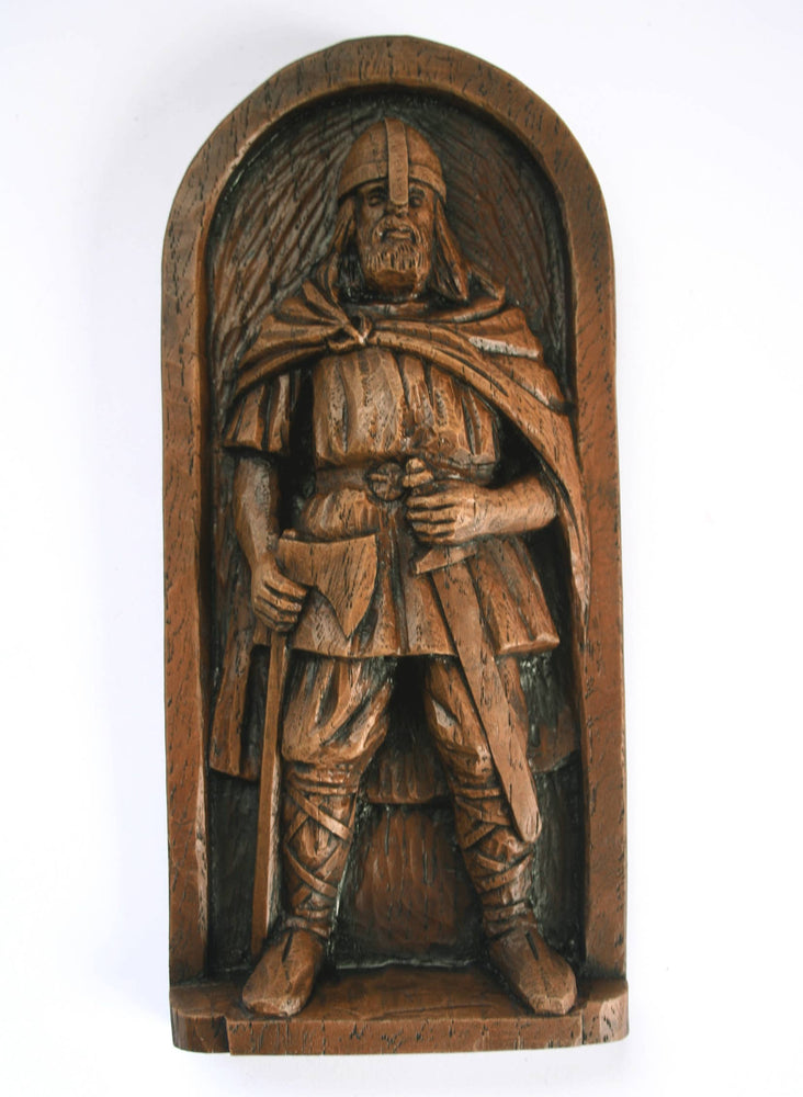 Reproduction Medieval Carving - Viking Warrior Plaque