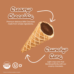 Muddy Bites - Milk Chocolate Waffle Cone Snacks