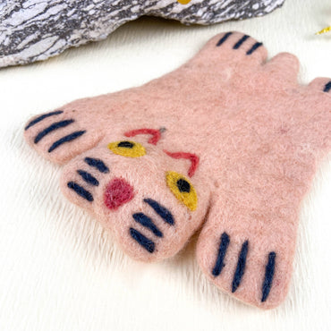 Animal Rug Coaster - Pink Cat