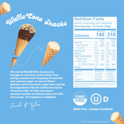 Muddy Bites - White Chocolate Waffle Cone Snacks