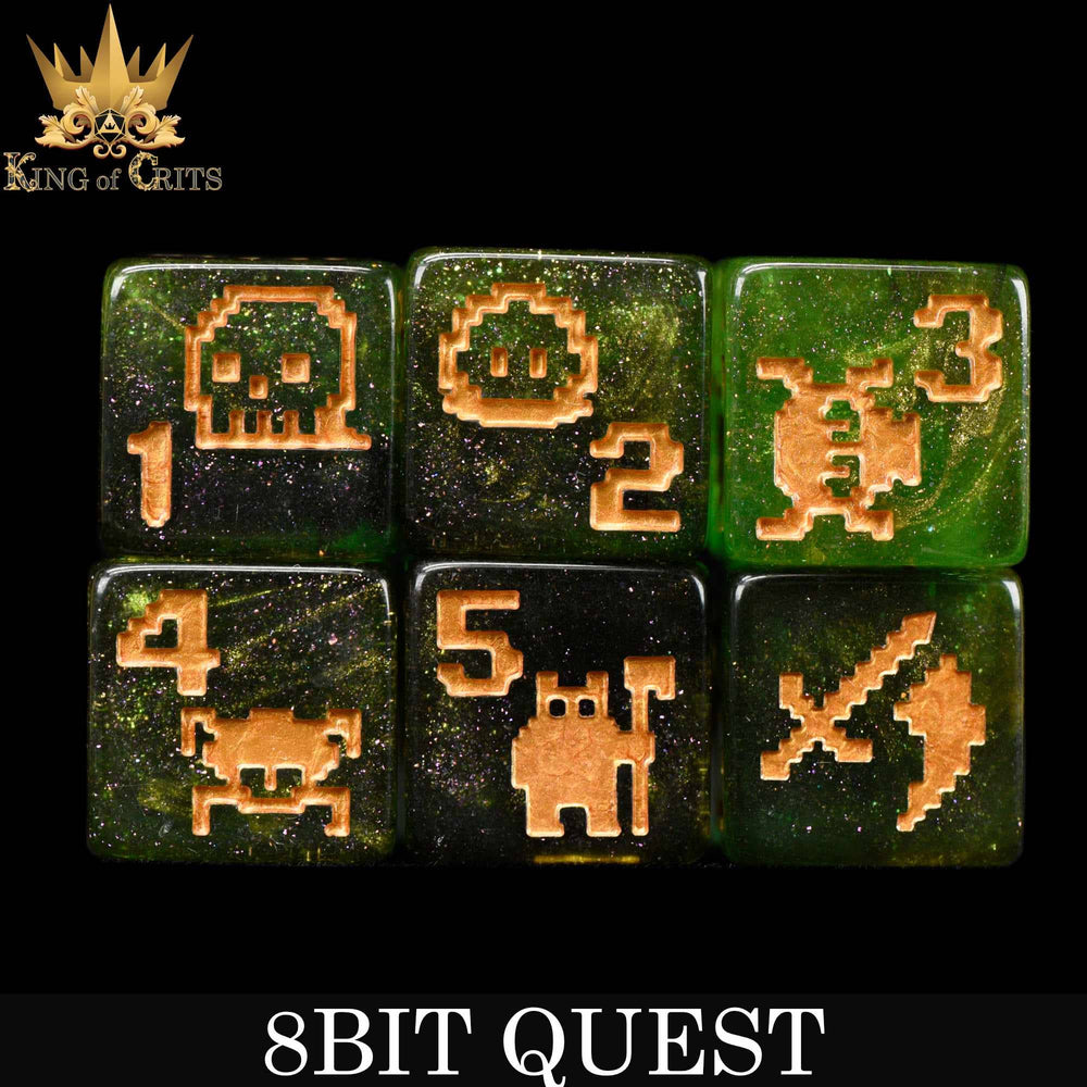 King of Crits Dice Set - 8BIT Quest (11-Piece)