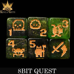 King of Crits Dice Set - 8BIT Quest (11-Piece)