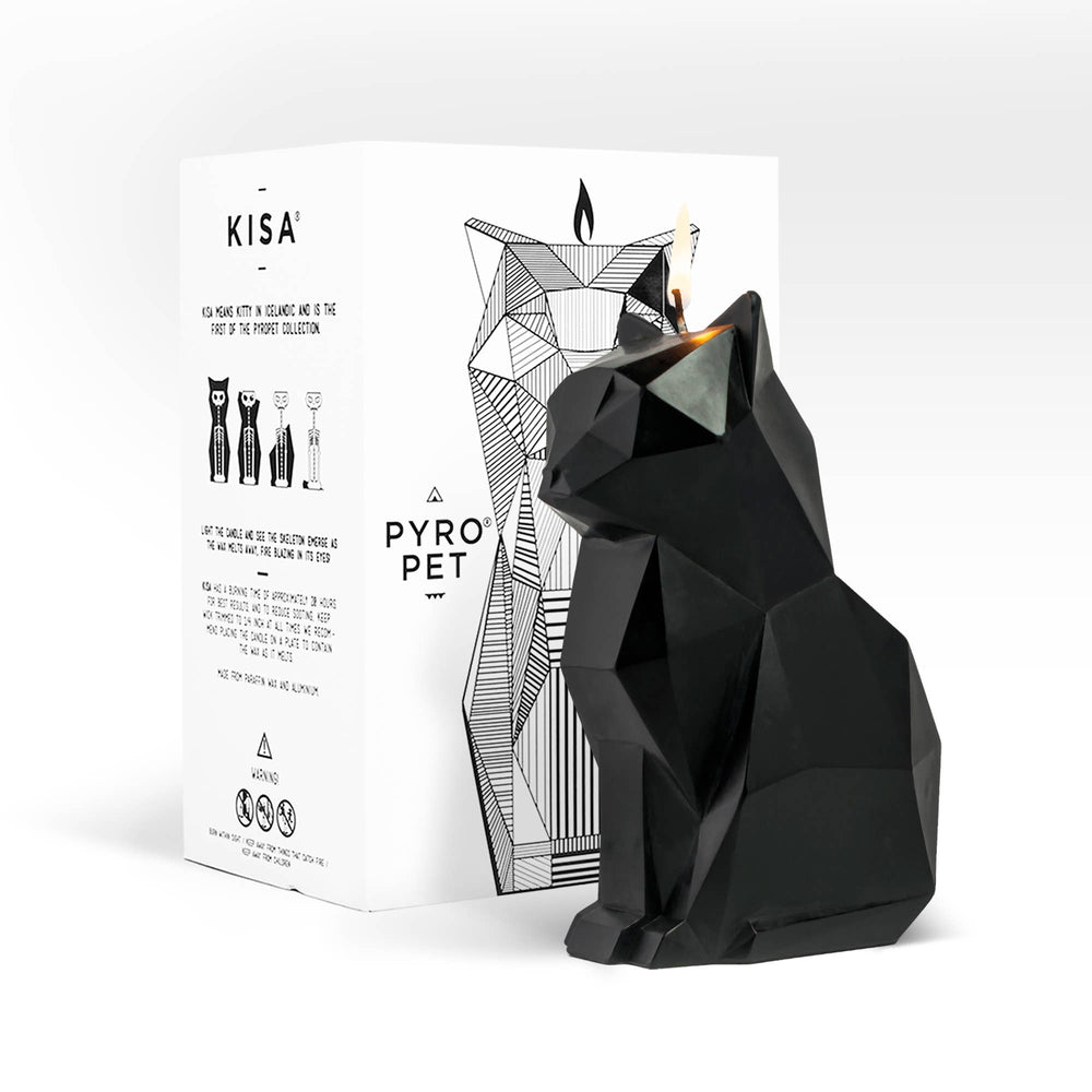 PyroPet Candle - Kisa Cat Skeleton (Black)