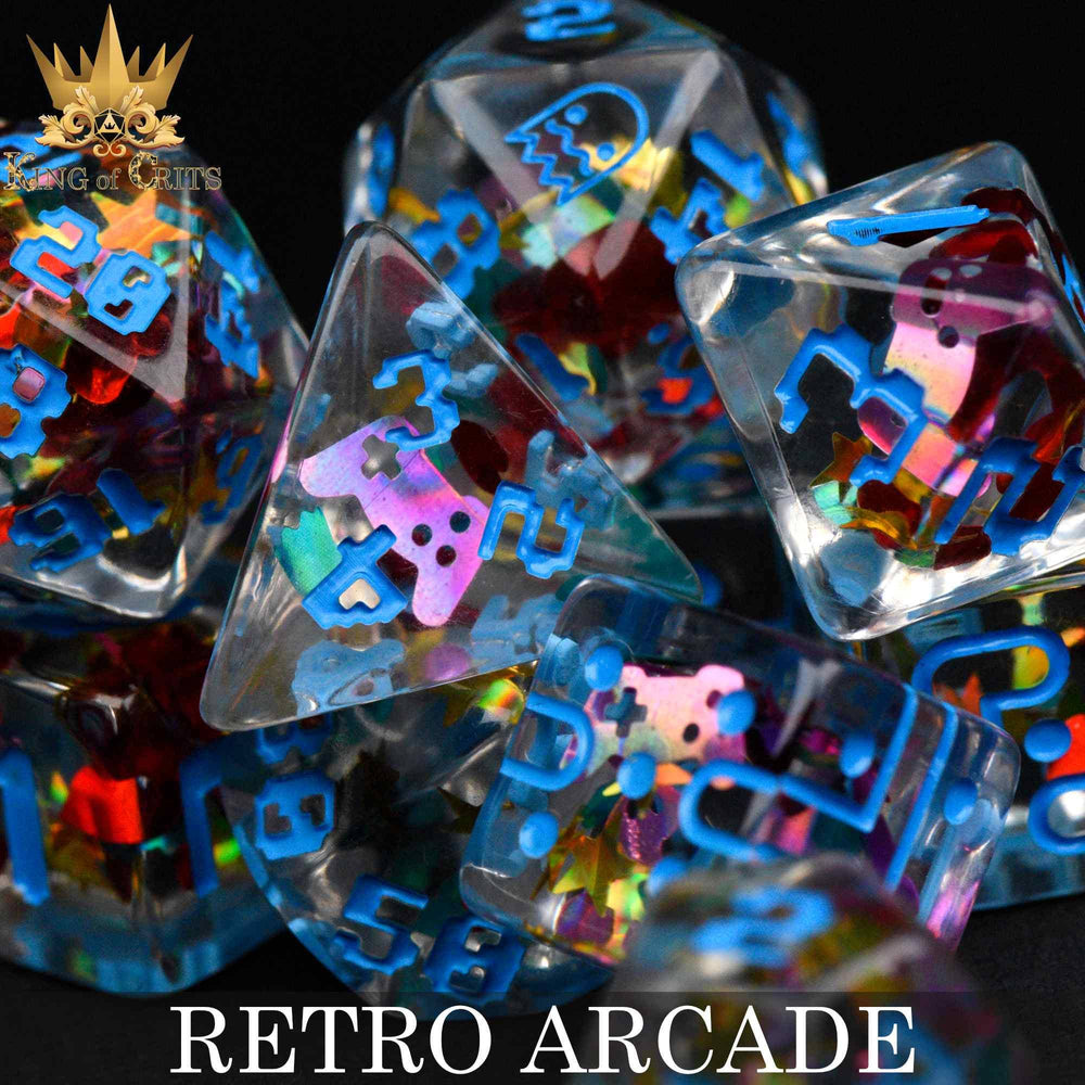 King of Crits Dice Set - Retro Arcade (11-Piece)