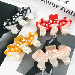 Hair Clip - Red Mushrooms