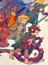 Riso Print - Lord of the Rings, Fellowship