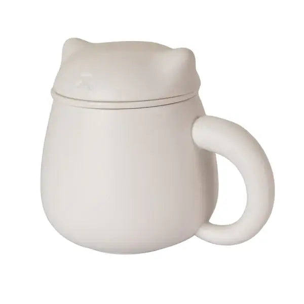 Mug with Infuser and Lid - White Cat