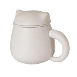Mug with Infuser and Lid - White Cat
