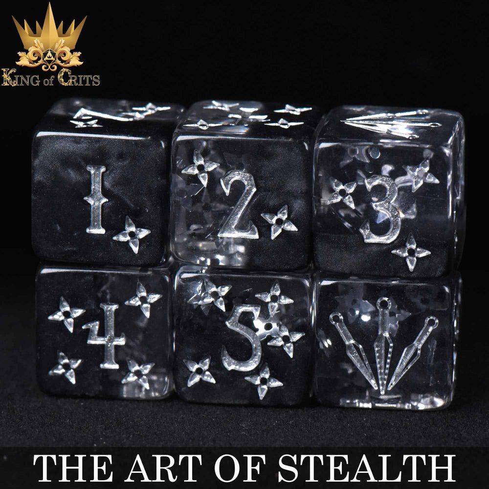 King of Crits Dice Set - The Art of Stealth (11-Piece)