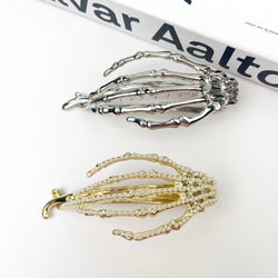 Hair Clip - Silver Hand