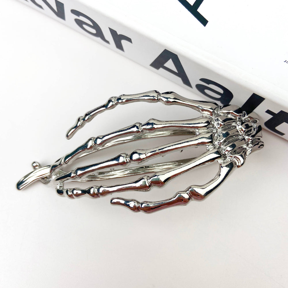 Hair Clip - Silver Hand