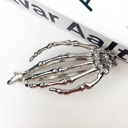 Hair Clip - Silver Hand