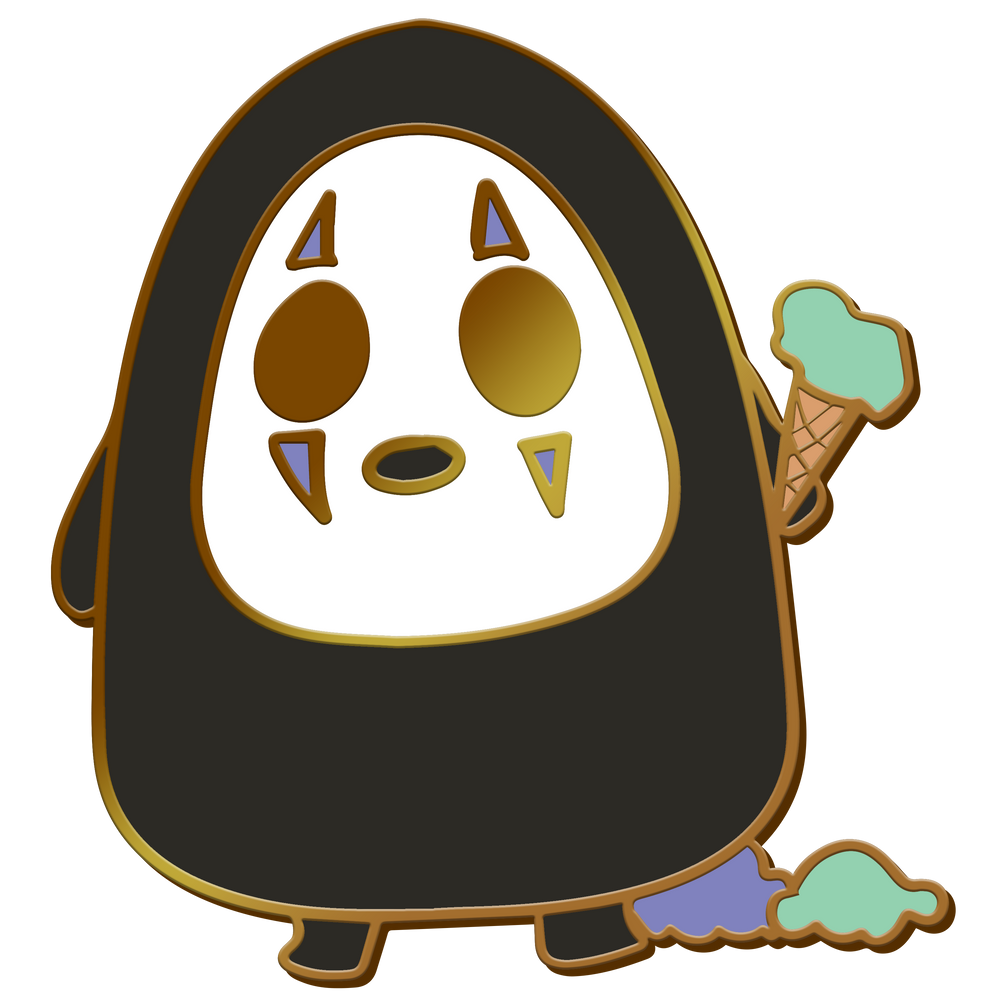 Studio Ghibli No Face Ice Cream Enamel Pin