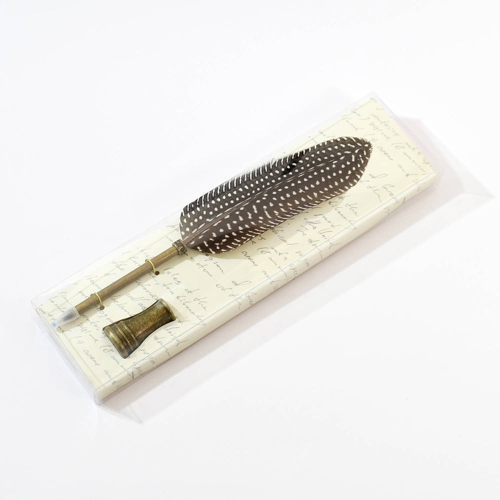 Quill Ballpoint Pen & Stand Set - Lavender Gold