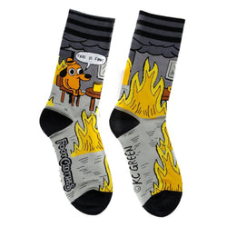 Crew Socks - This is Fine (Noir Edition)