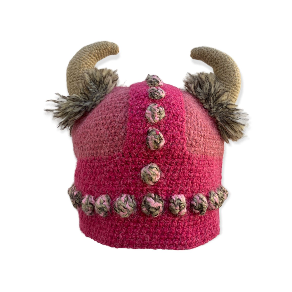 Viking Helmet Knit Hat - Dark Charcoal
