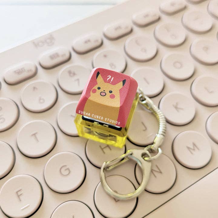 Fidget Keycap Keychain - Surprise Pika