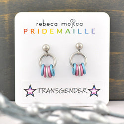 Pridemaille Tiny Hoop Earring - Transgender Pride