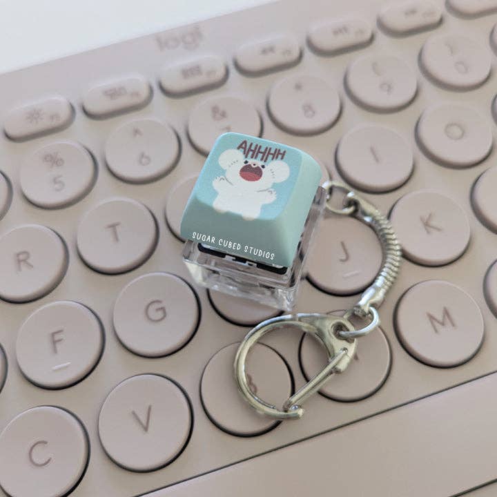 Fidget Keycap Keychain - Screming Maus