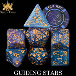 King of Crits Dice Set - Guiding Stars (7-Piece)