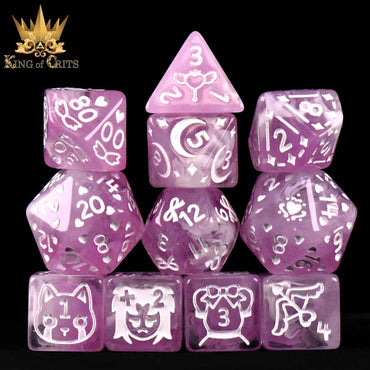 King of Crits Dice Set - Magical Girls (11-Piece)
