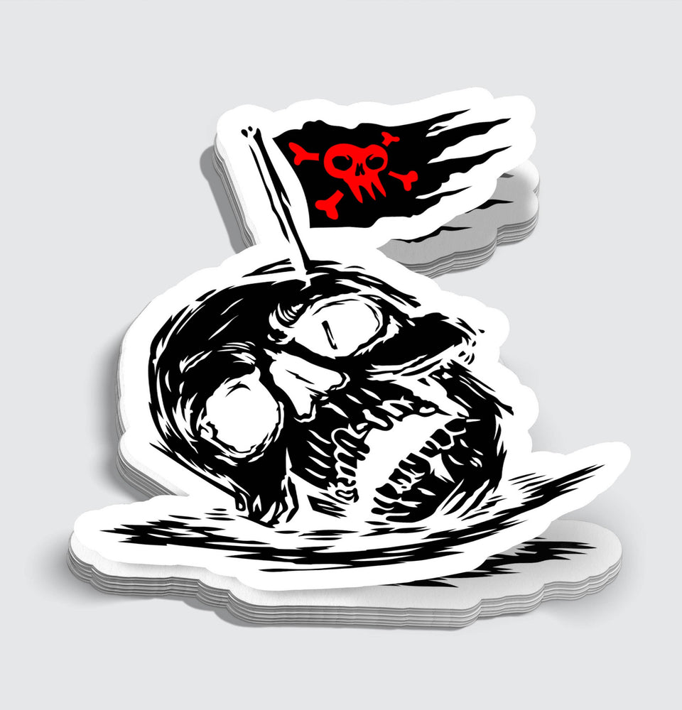 Vinyl Sticker - Pirate Flag in Skull