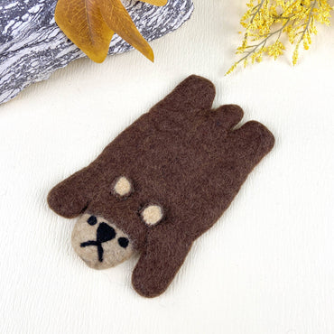 Animal Rug Coaster - Brown Bear