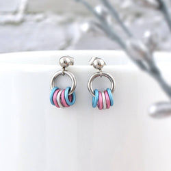 Pridemaille Tiny Hoop Earring - Transgender Pride