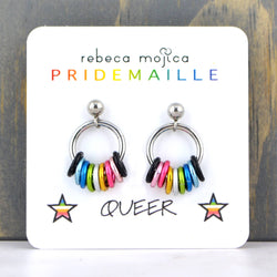 Pridemaille Tiny Hoop Earring - Queer Pride